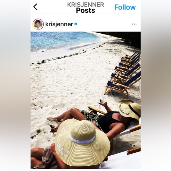 Kardashian Floppy Beach Hat-Do not disturb-Kardashian Kloset - Picture 3 of 4